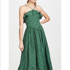 ALEXA CHUNG HALTER NECK DITSY JACQUARD NWT  NECK DRESS SIZE 16‎